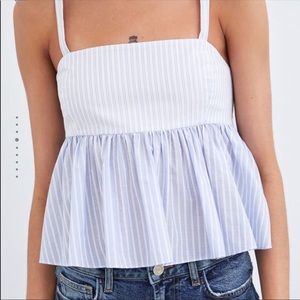 Zara striped crop top